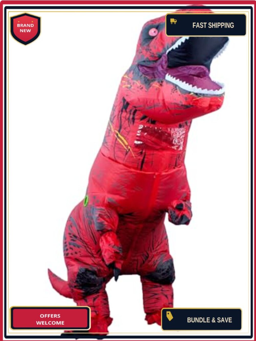 Inflatable Dinosaur Costume Adult T-Rex Full Body Cosplay Party